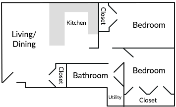 two bedroom layout