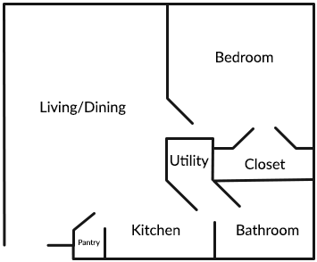 one bedroom layout